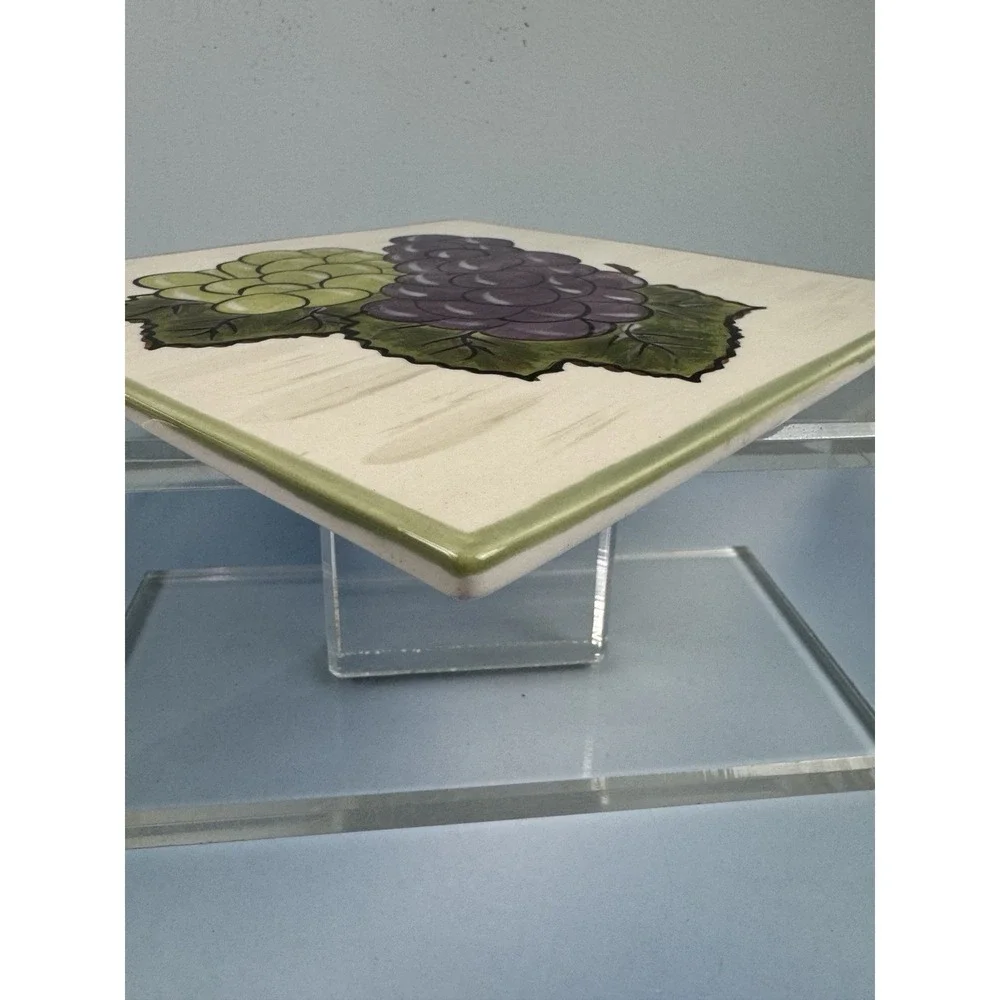 Florida Marketplace Grapes Ceramic Hot Plate Trivet Tile 8
